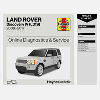 Land Rover Discovery IV (L319) 2009 to 2017 Haynes Online Diagnostics & Service Guide