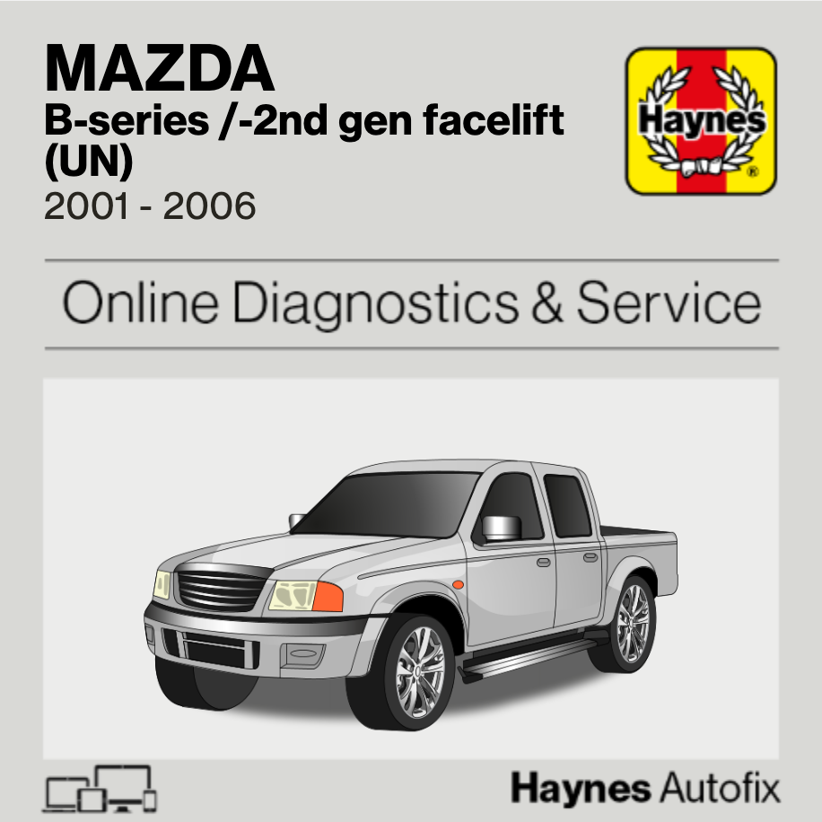 Mazda B-series /-2nd gen facelift (UN) 2001 to 2006 Haynes Online Diagnostics & Service Guide