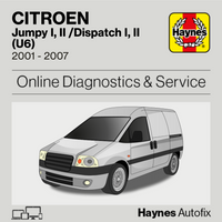 Citroen Jumpy I, II /Dispatch I, II (U6) 2001 to 2007 Haynes Online Diagnostics & Service Guide