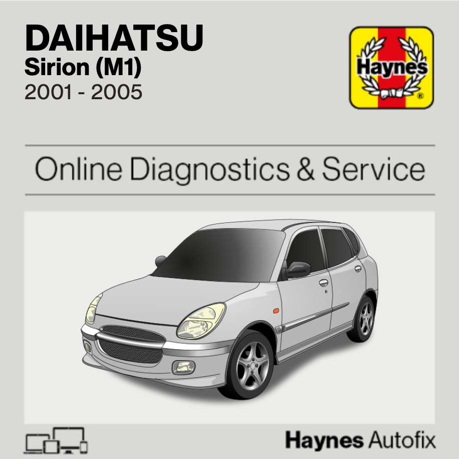 Daihatsu Sirion (M1) 2001 to 2005 Haynes Online Diagnostics & Service Guide