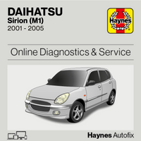 Daihatsu Sirion (M1) 2001 to 2005 Haynes Online Diagnostics & Service Guide