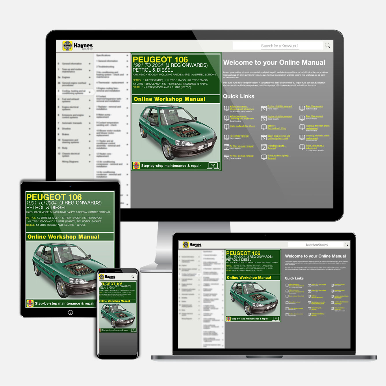 Peugeot 106 Petrol & Diesel (1991-2004) Haynes Repair Manual