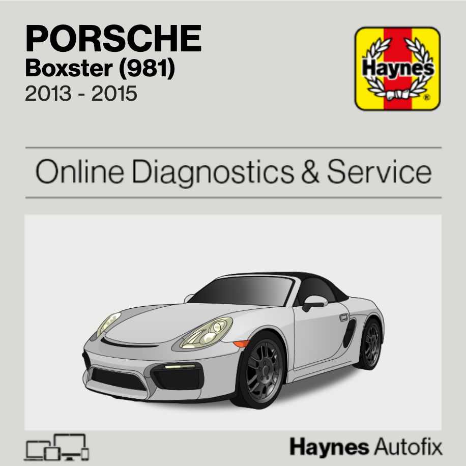 Porsche Boxster (981) 2013 to 2015 Haynes Online Diagnostics & Service Guide