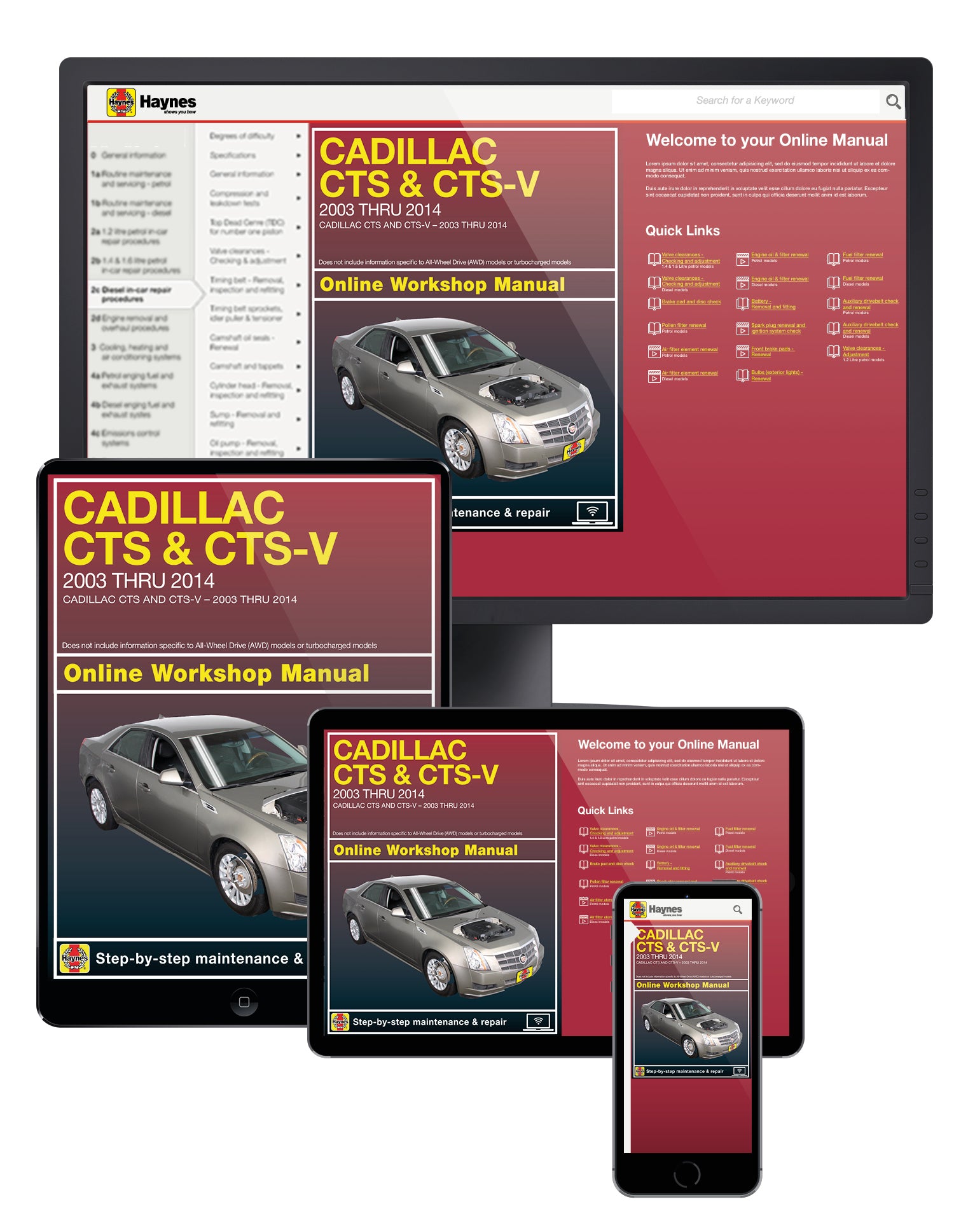Cadillac CTS and CTS-V (2003-2014) Haynes Repair Manual (USA)