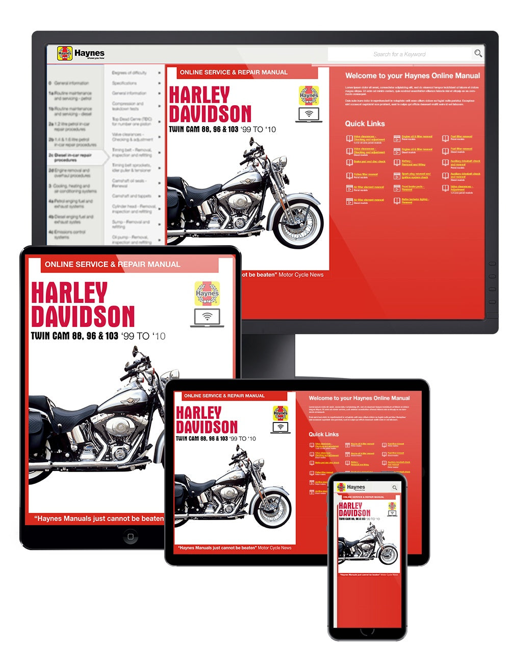 Harley-Davidson Twin Cam 88, 96 & 103 Models (1999-2010) Haynes Repair Manual