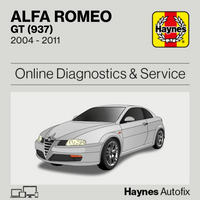 Alfa Romeo GT (937) 2004 to 2011 Haynes Online Diagnostics & Service Guide