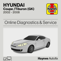 Hyundai Coupe /Tiburon (GK) 2002 to 2008 Haynes Online Diagnostics & Service Guide