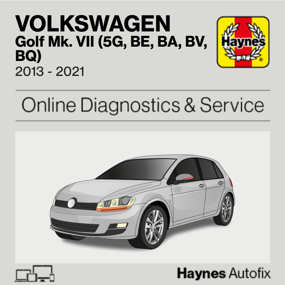 Volkswagen Golf Mk7 (5G, BE, BA, BV, BQ) 2013 to 2021 Haynes Online Diagnostics & Service Guide