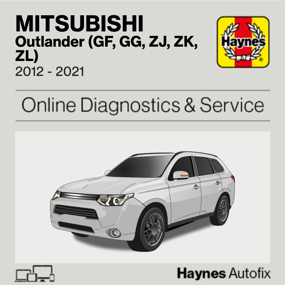 Mitsubishi Outlander (GF, GG, ZJ, ZK, ZL) 2012 to 2021 Haynes Online Diagnostics & Service Guide