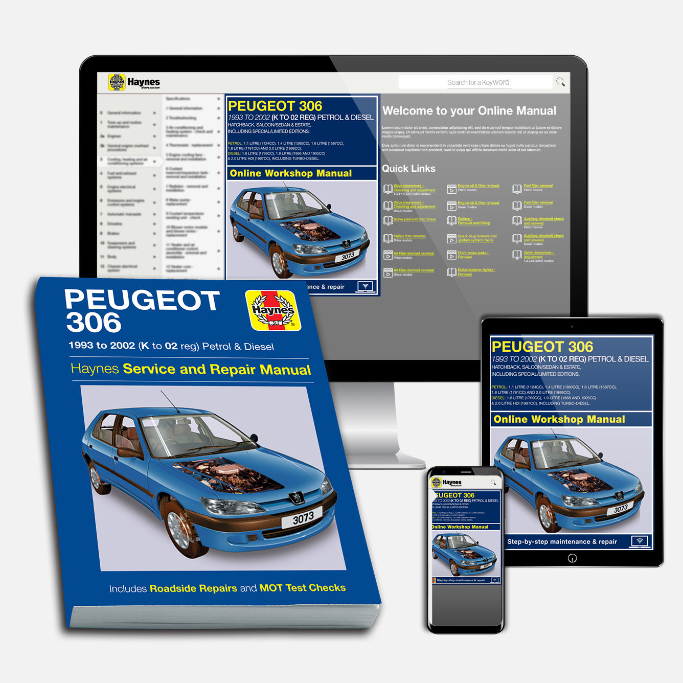 Peugeot 306 Petrol & Diesel (1993-2002) Haynes Repair Manual
