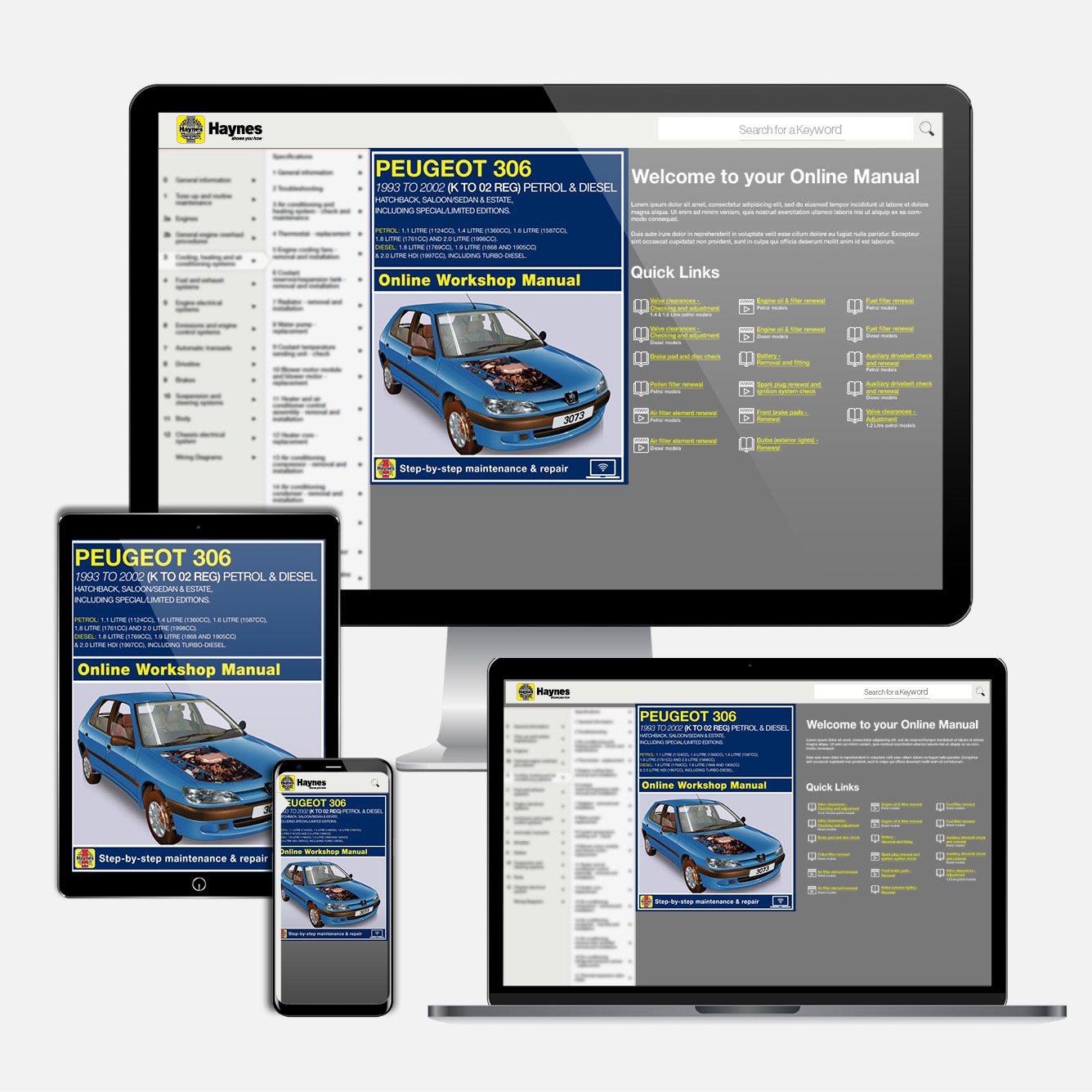 Peugeot 306 Petrol & Diesel (1993-2002) Haynes Repair Manual