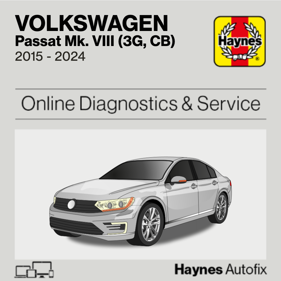 Volkswagen Passat Mk8 (3G, CB) 2015 to 2024 Haynes Online Diagnostics & Service Guide