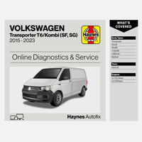 Volkswagen Transporter T6 /Kombi (SF, SG) 2015 to 2024 Haynes Online Diagnostics & Service Guide