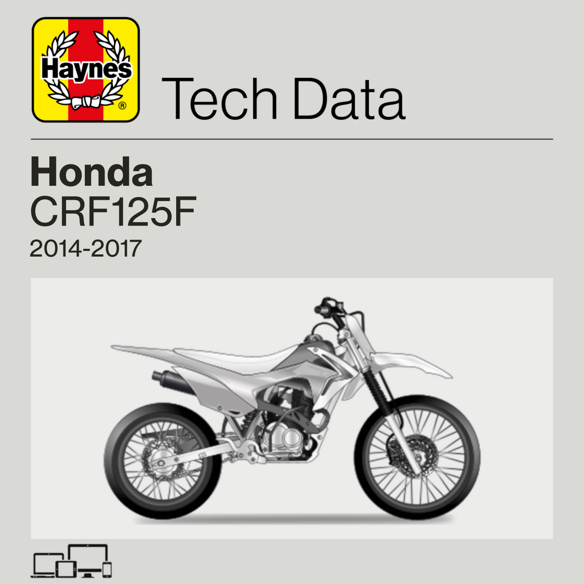 Honda CRF125F Big Wheel 2014 to 2017 Haynes Tech Data