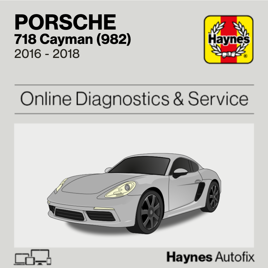 Porsche 718 Cayman (982) 2016 to 2018 Haynes Online Diagnostics & Service Guide
