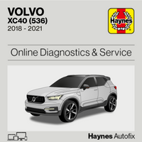 Haynes Autofix diagnostic and service manual cover for Volvo XC40 from 2018-2021