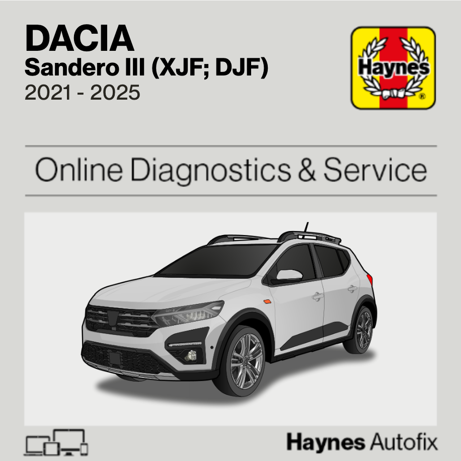 Dacia Sandero III (XJF; DJF) 2021 to 2025 Haynes Online Diagnostics & Service Guide
