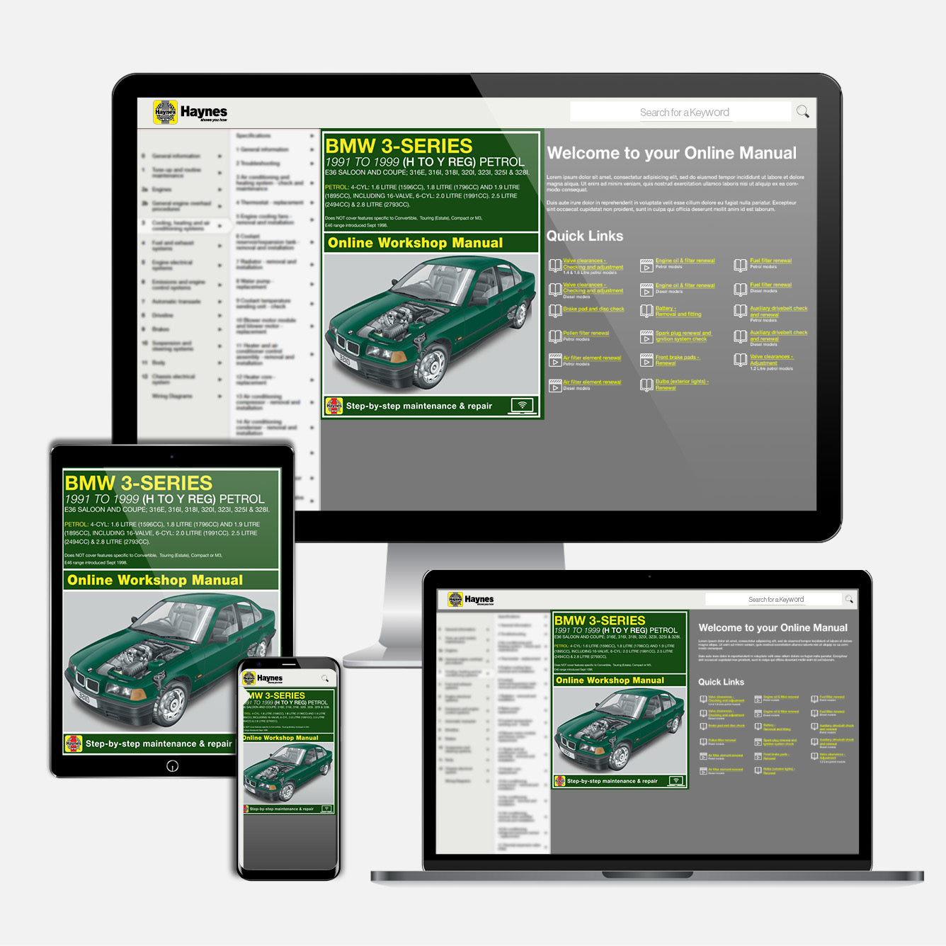 BMW 3-Series Petrol (Apr 1991-1999) Haynes Repair Manual