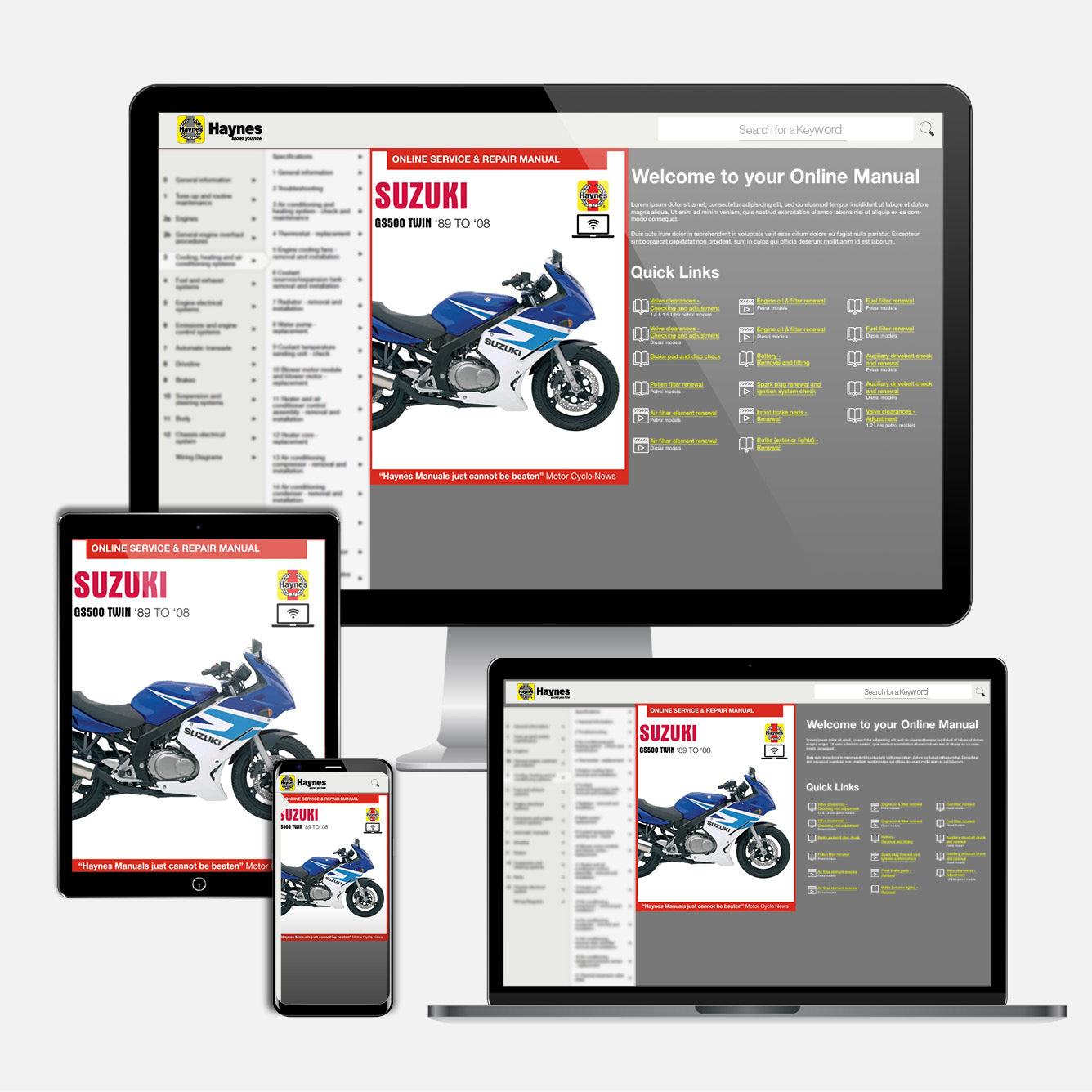 Suzuki GS500 Twin (1989-2008) Haynes Repair Manual