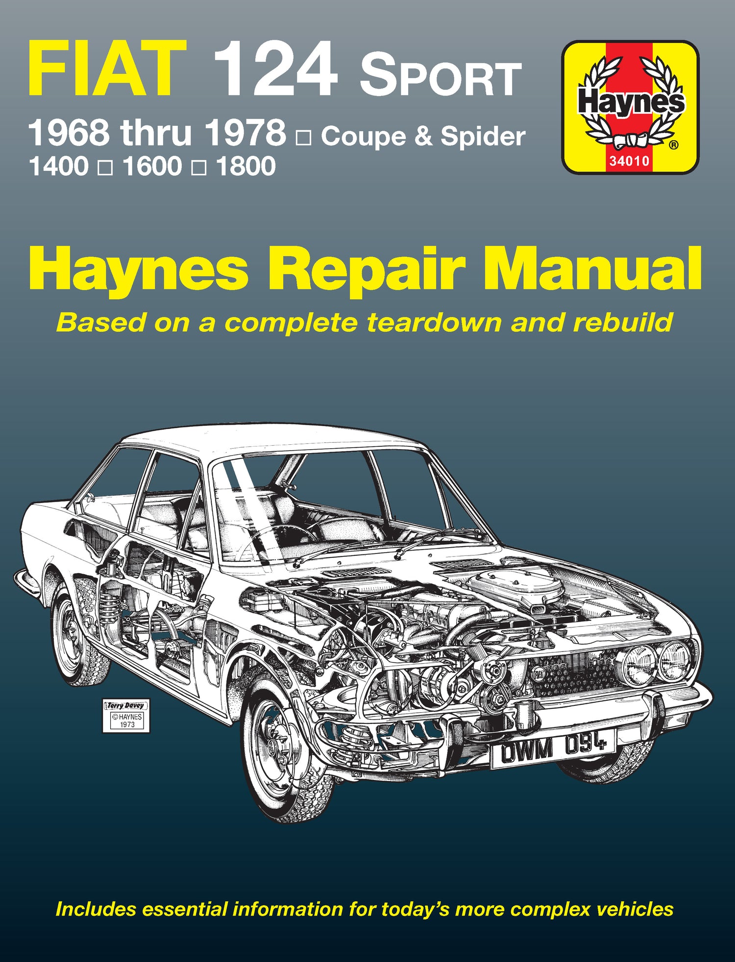 Fiat 124 Sport Coupe & Spider (1968-1978) Haynes Repair Manual (USA) Printed Book