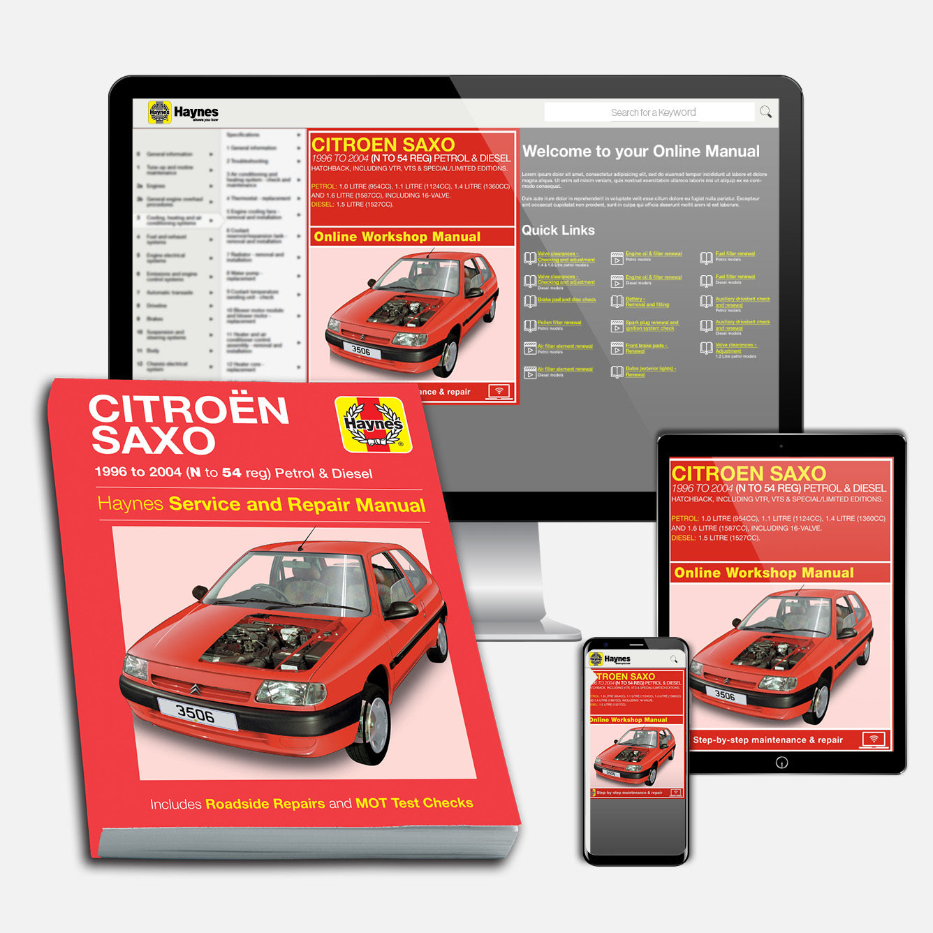 Citroen Saxo Petrol & Diesel (1996-2004) Haynes Repair Manual Bundle