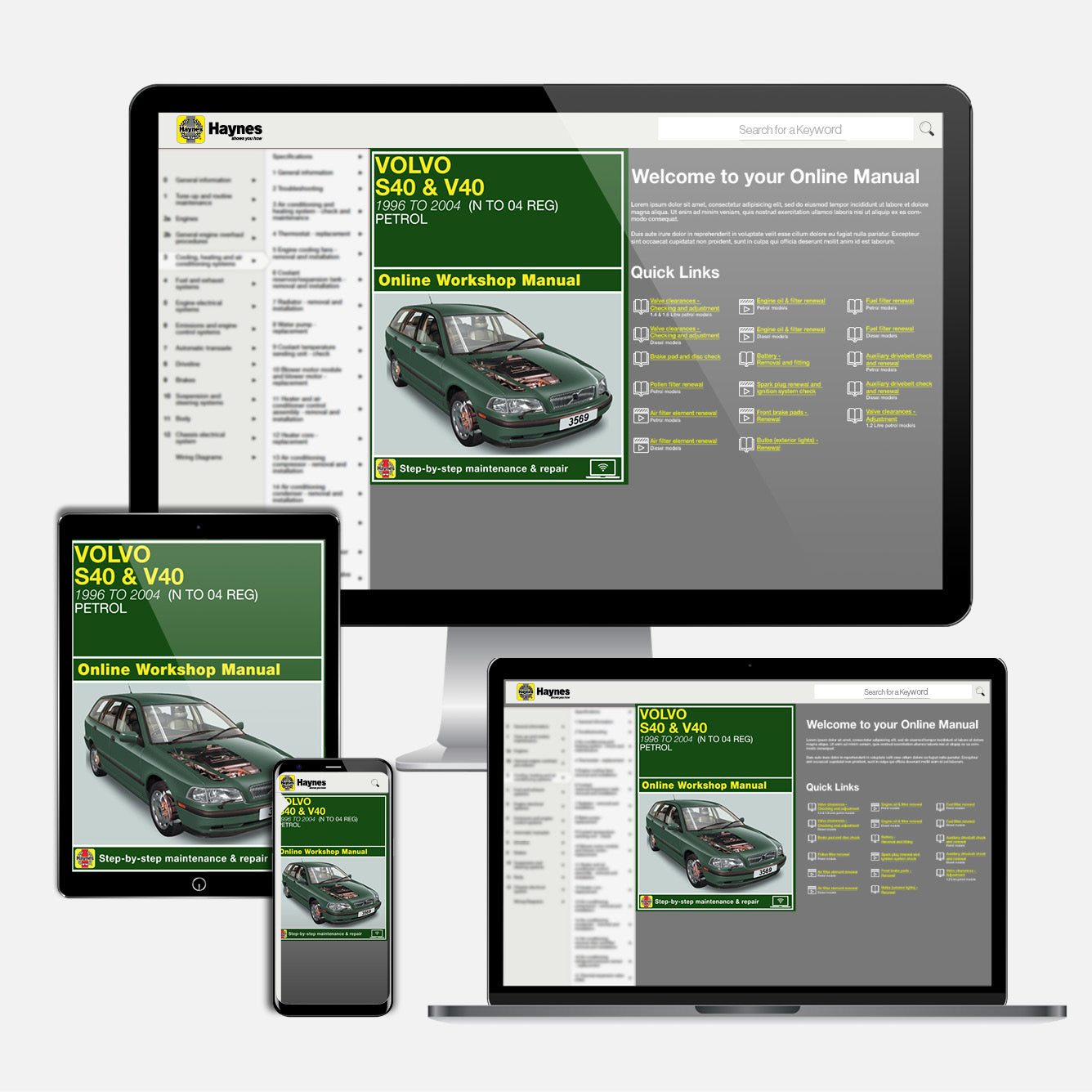Volvo S40 & V40 Petrol (1996-Mar 2004) Haynes Repair Manual