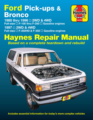 DIY Maintenance & Repair Manuals for Ford Bronco Mk III Cars