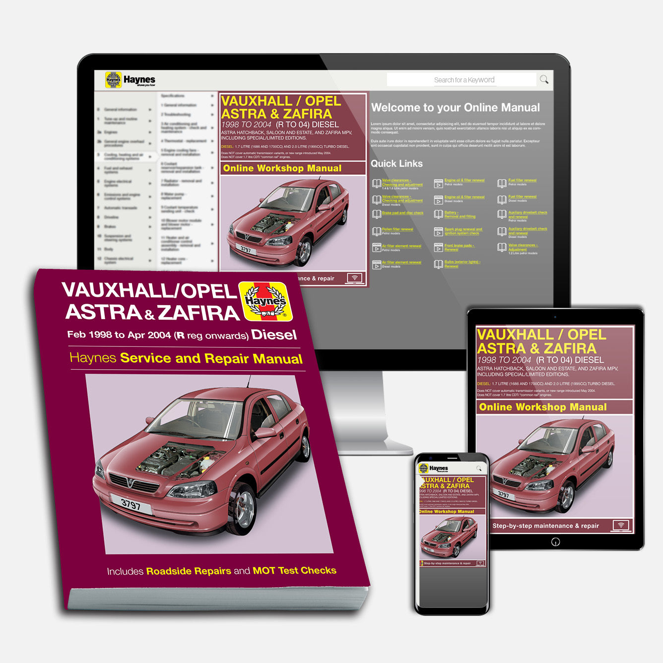 Vauxhall/Opel Astra & Zafira Diesel (Feb 1998-Apr 2004) Haynes Repair Manual