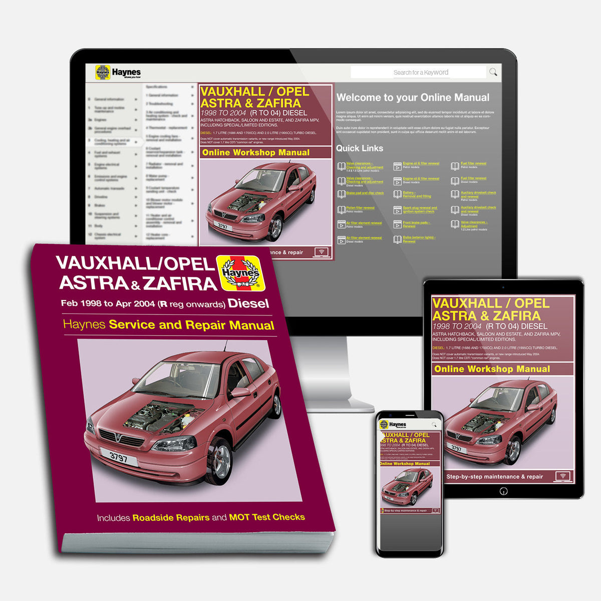 Vauxhall/Opel Astra & Zafira Diesel (Feb 1998-Apr 2004) Haynes Repair ...