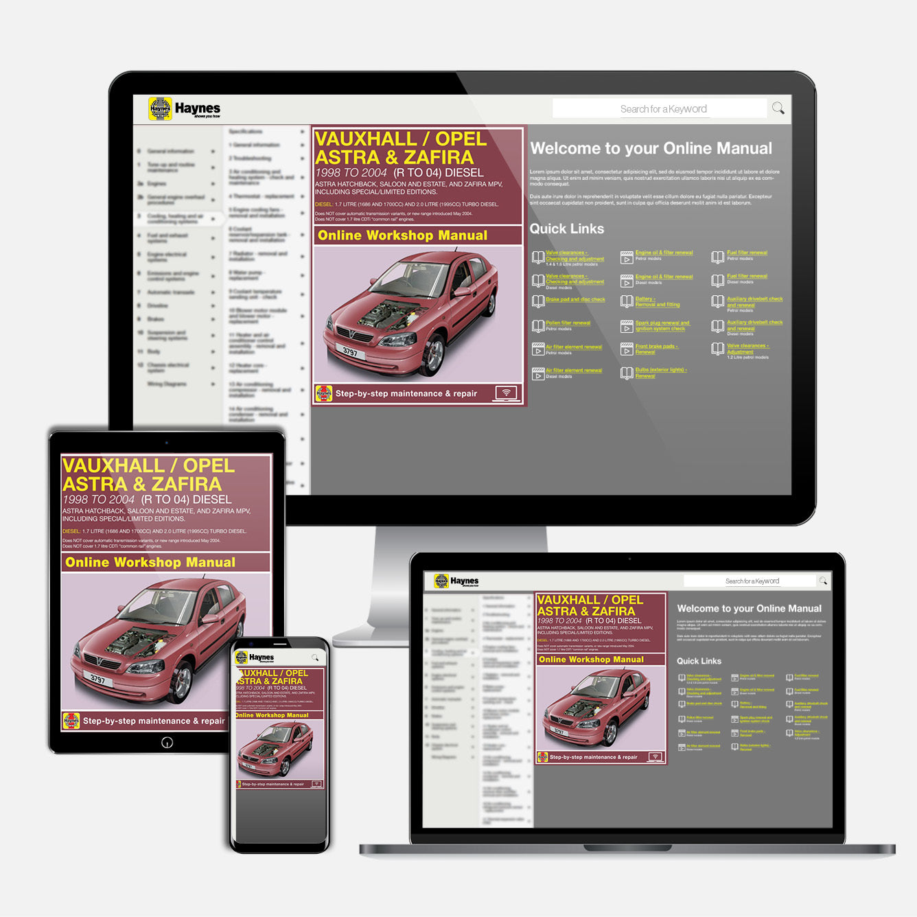 Vauxhall/Opel Astra & Zafira Diesel (Feb 1998-Apr 2004) Haynes Repair Manual