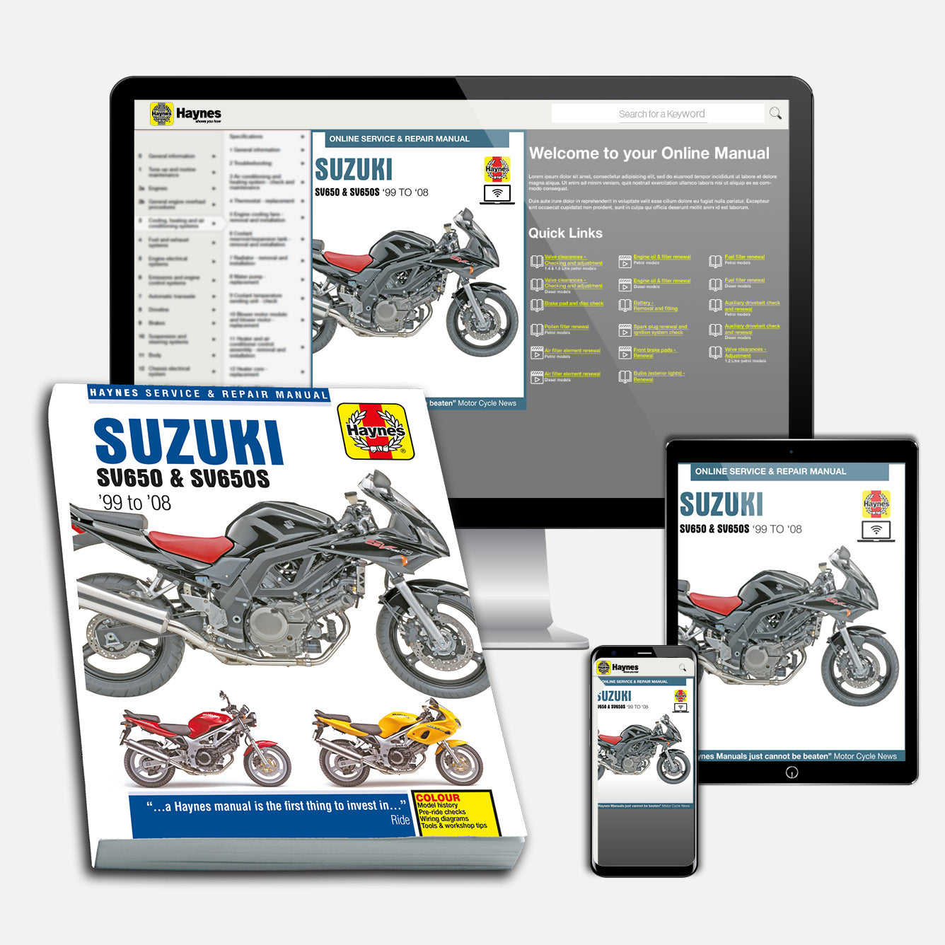 Suzuki SV650 & SV650S (1999-2008) Haynes Repair Manual