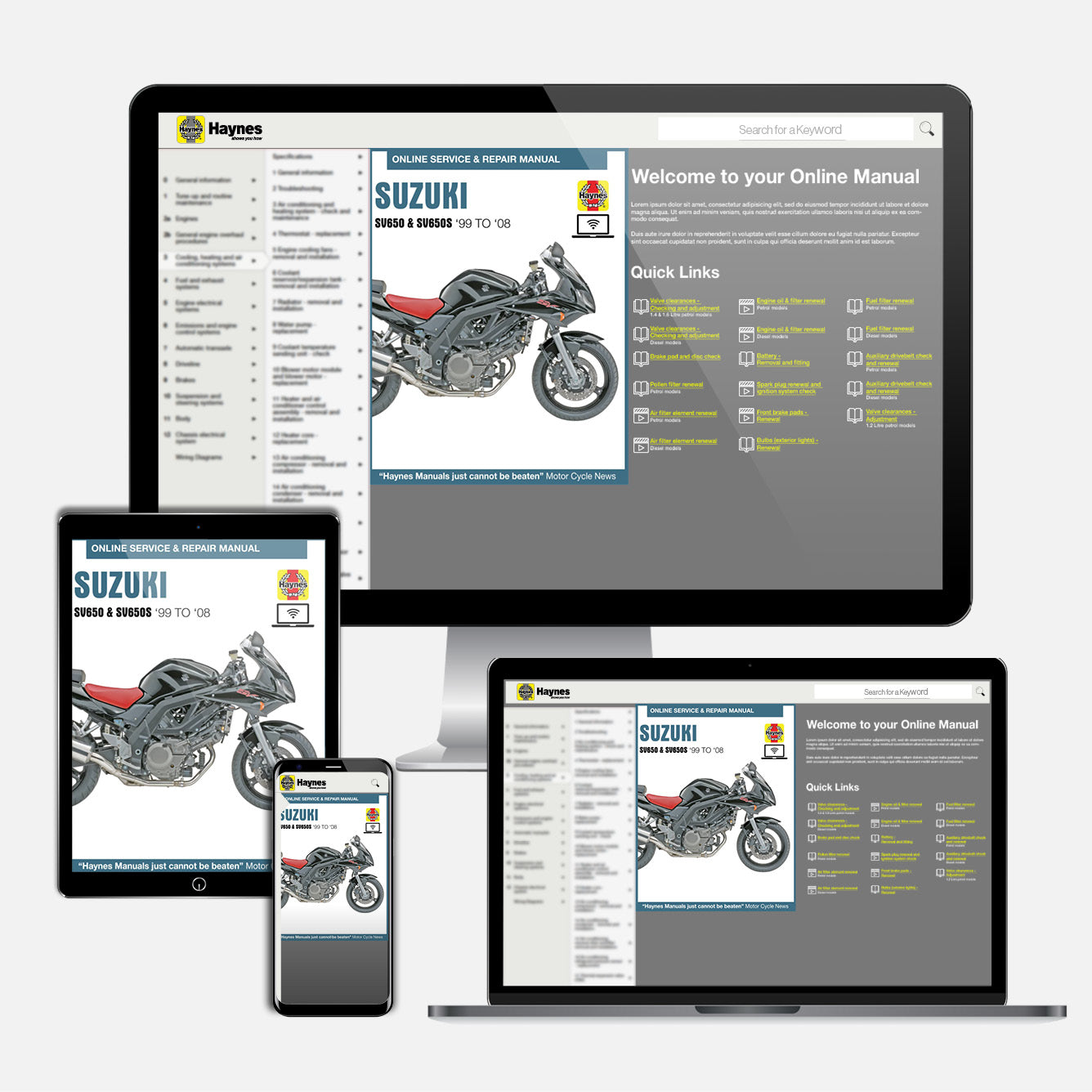 Suzuki SV650 & SV650S (1999-2008) Haynes Repair Manual