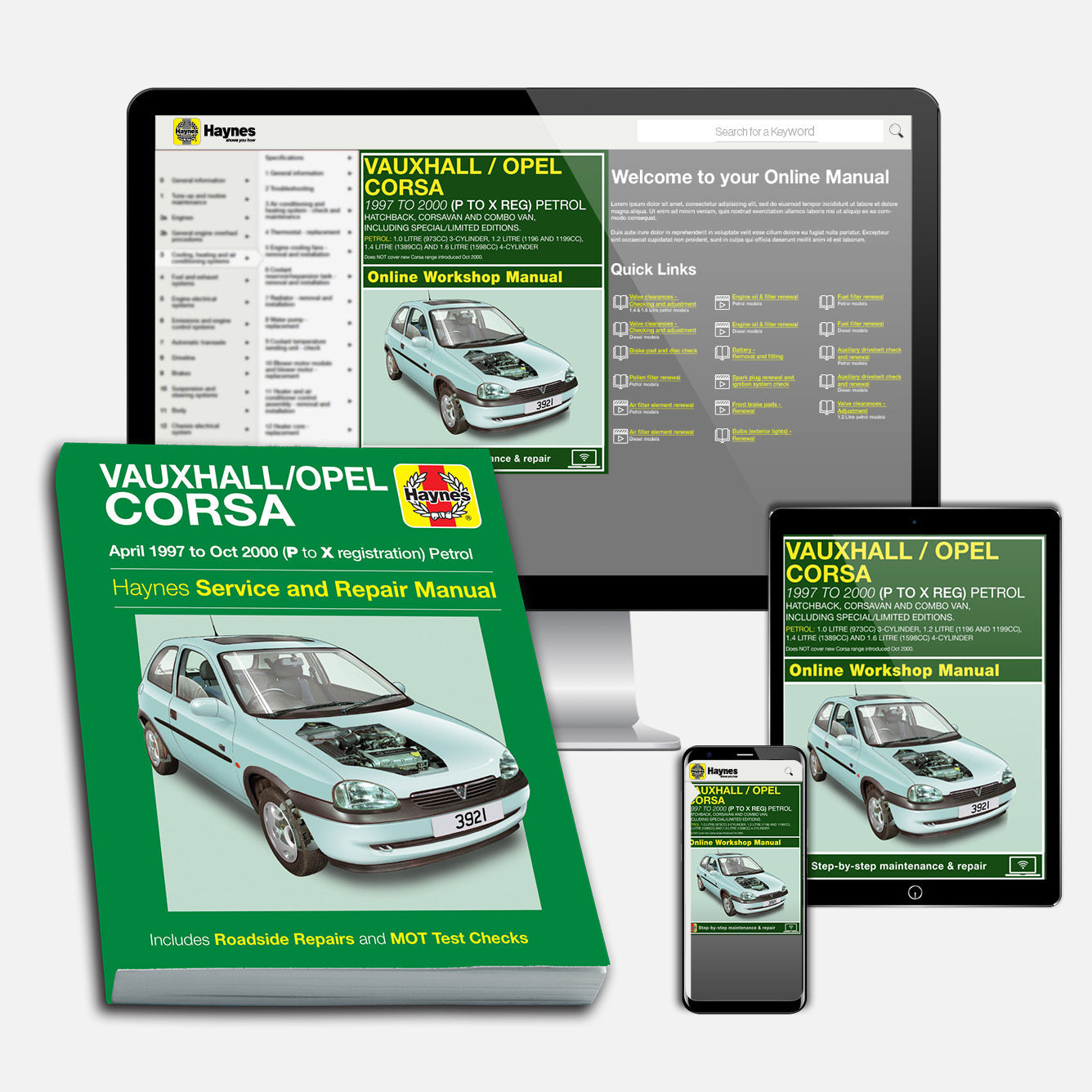 Vauxhall/Opel Corsa Petrol (Apr 1997-Oct 2000) Haynes Repair Manual Bundle