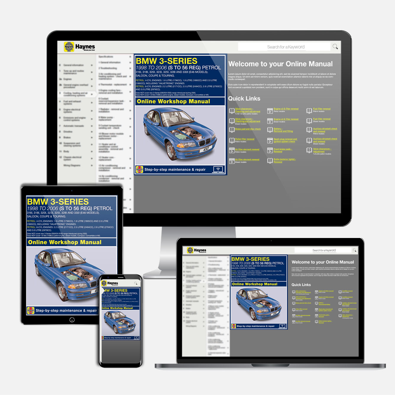 BMW 3-Series Petrol (Sept 1998-2006) Haynes Repair Manual