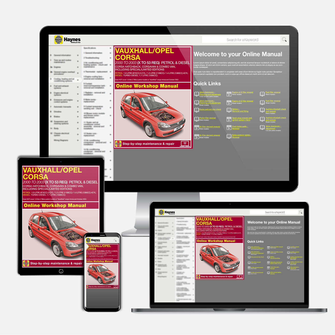 Vauxhall/Opel Corsa Petrol & Diesel (2000-2003) Haynes Online Manual Online Manual