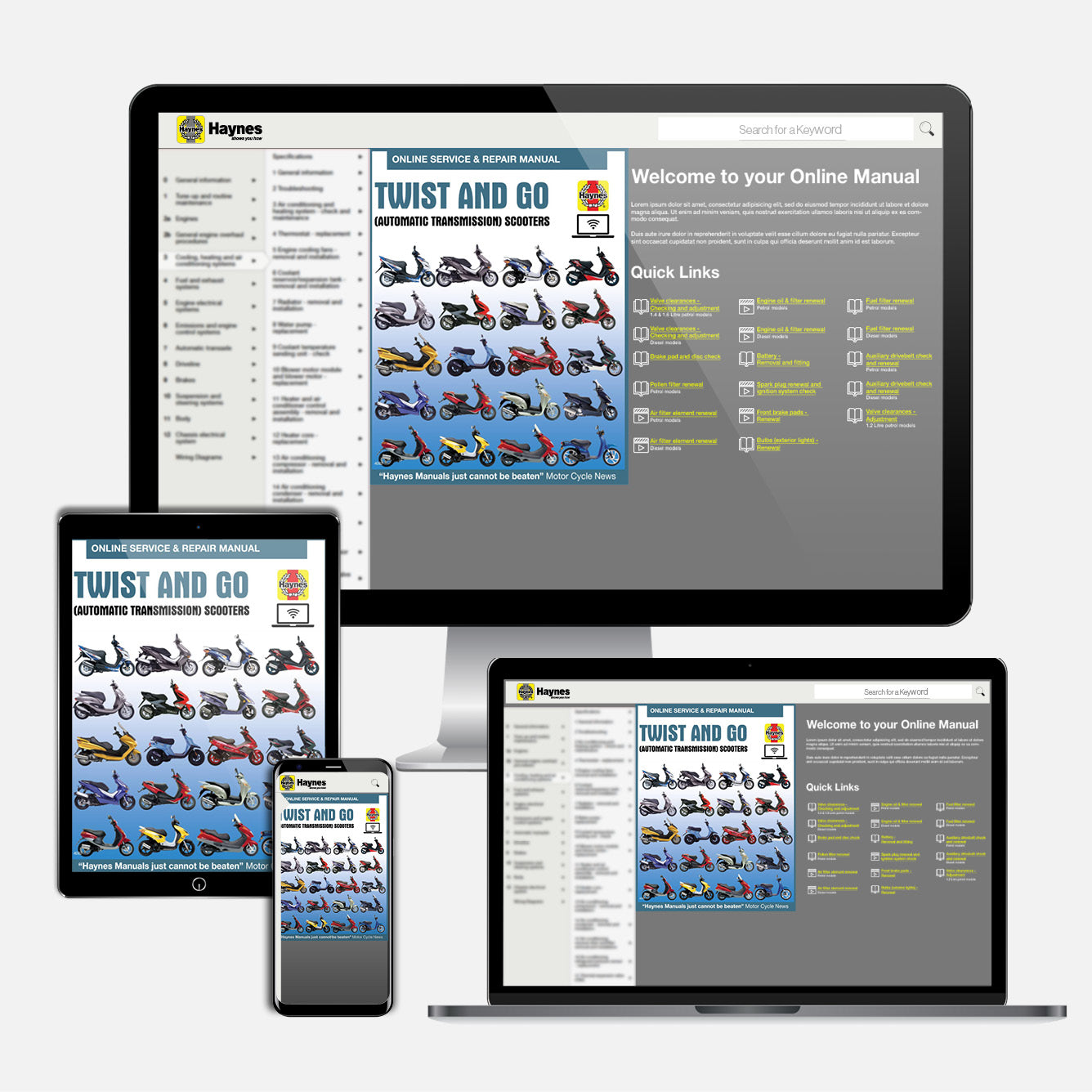 Twist & Go (automatic) 50 - 250cc Scooters Haynes Repair Manual