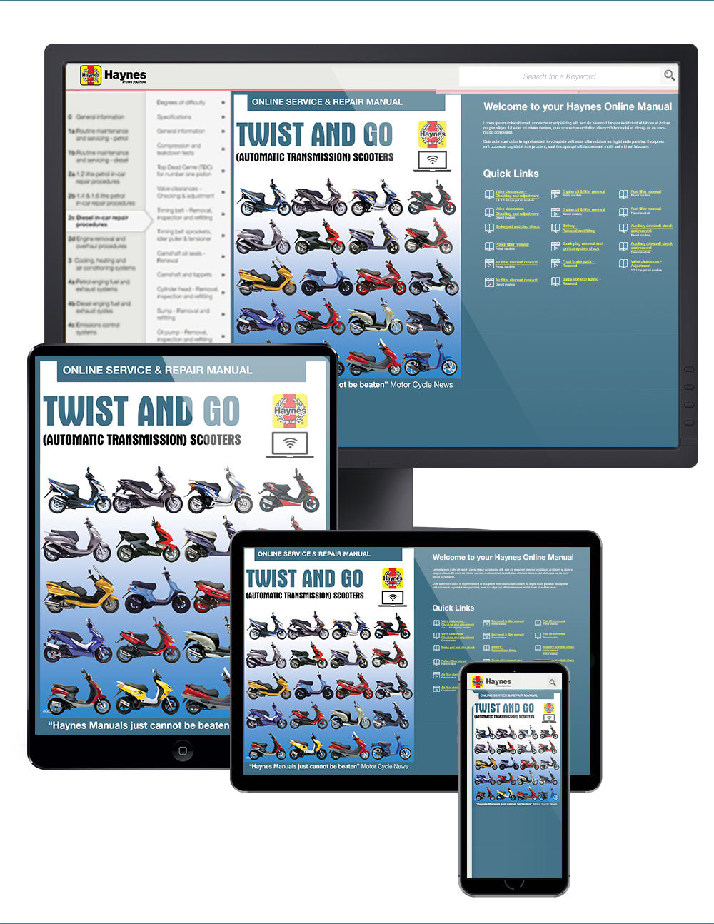 Twist & Go (automatic) 50 - 250cc Scooters Haynes Repair Manual