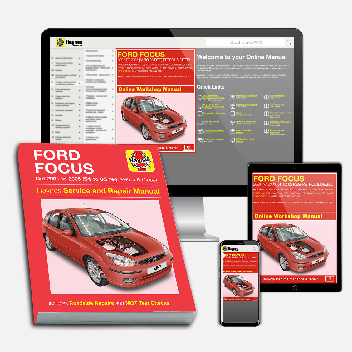 Ford Focus Petrol & Diesel (Oct 2001-2005) Haynes Repair Manual