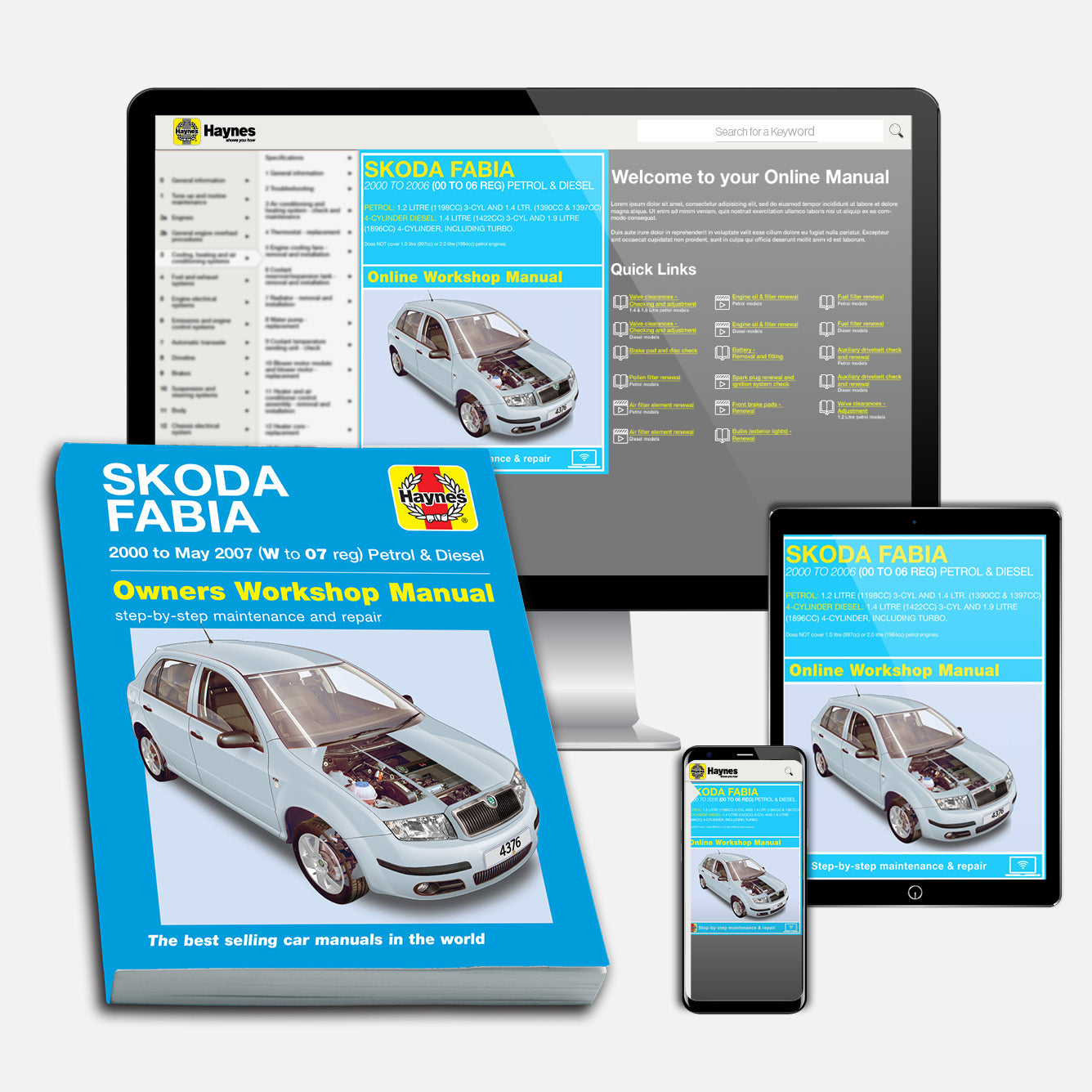 Skoda Fabia Petrol & Diesel (2000-2006) Haynes Repair Manual Bundle