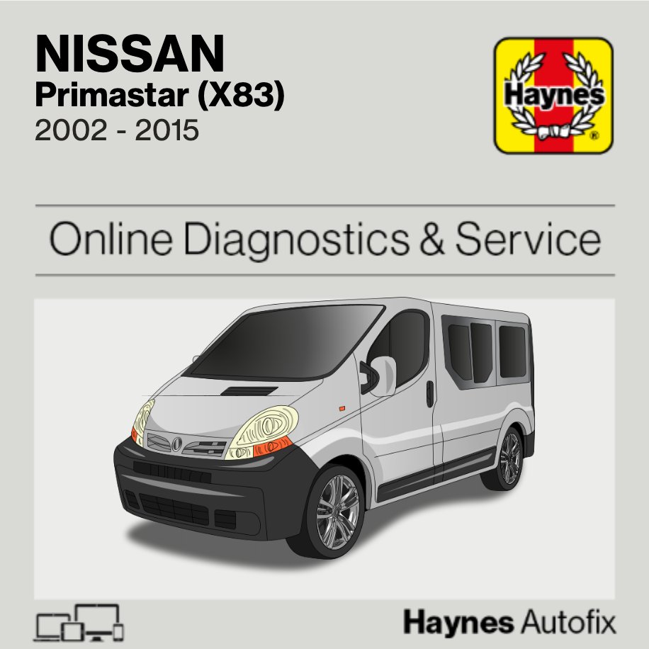 Nissan Primastar (X83) 2002 to 2015 Haynes Online Diagnostics & Service Guide