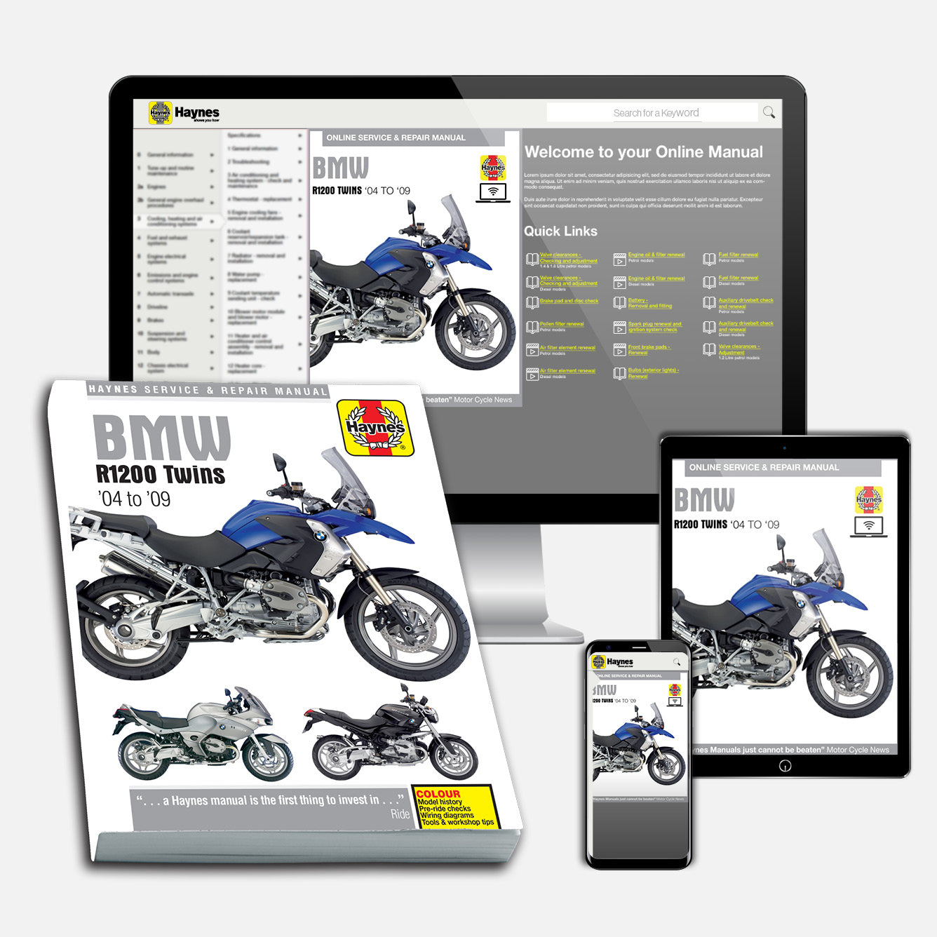 BMW R1200 Twins (2004-2009) Haynes Repair Manual Bundle