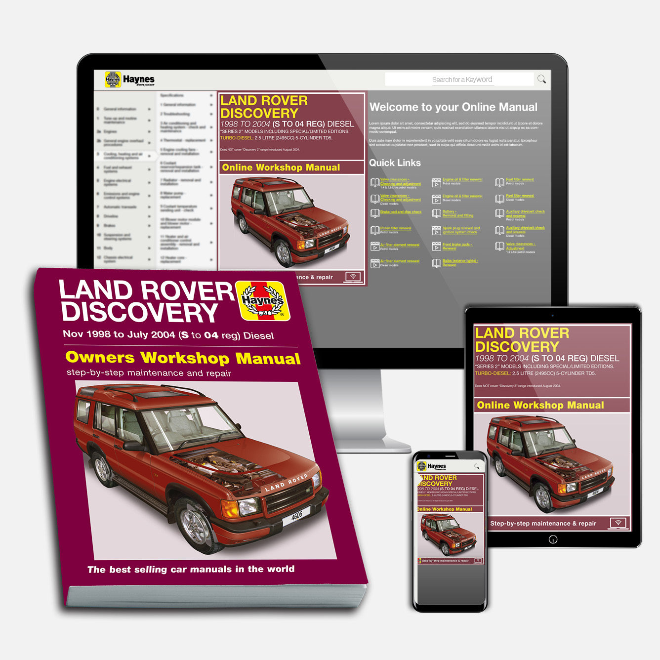 Land Rover Discovery Diesel (Nov 1998-Jul 2004) Haynes Repair Manual
