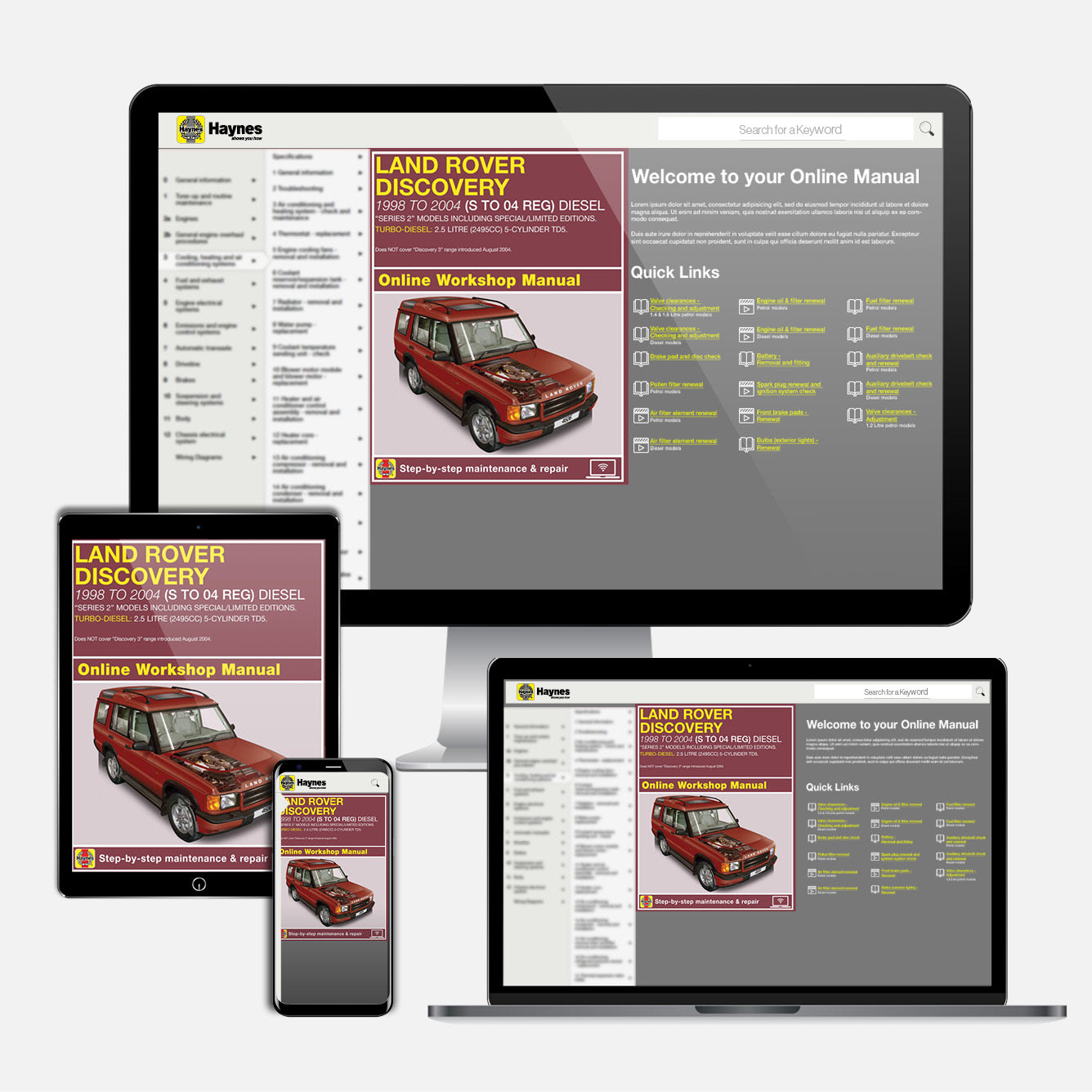 Land Rover Discovery Diesel (Nov 1998-Jul 2004) Haynes Repair Manual