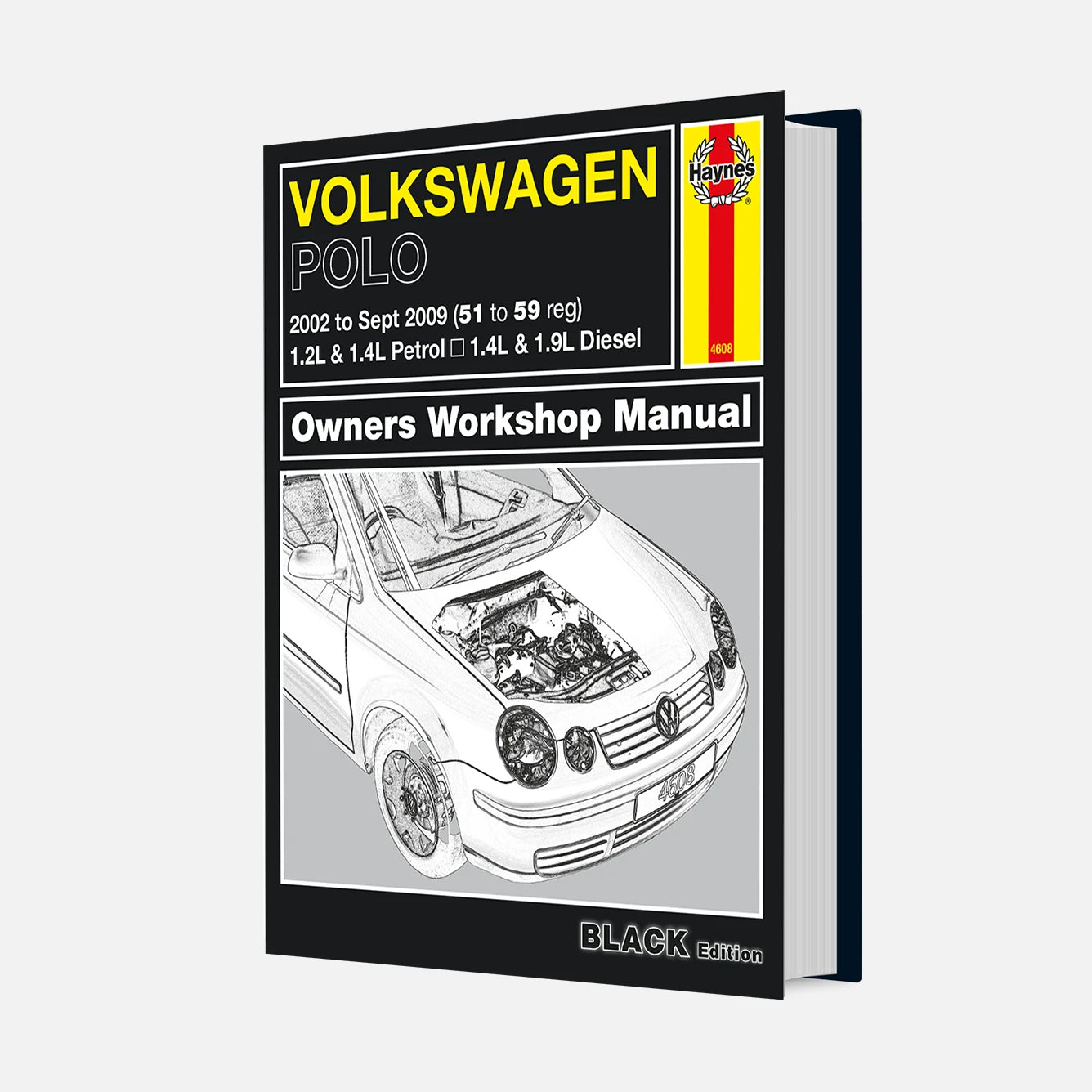Volkswagen Polo repair manual on a white background