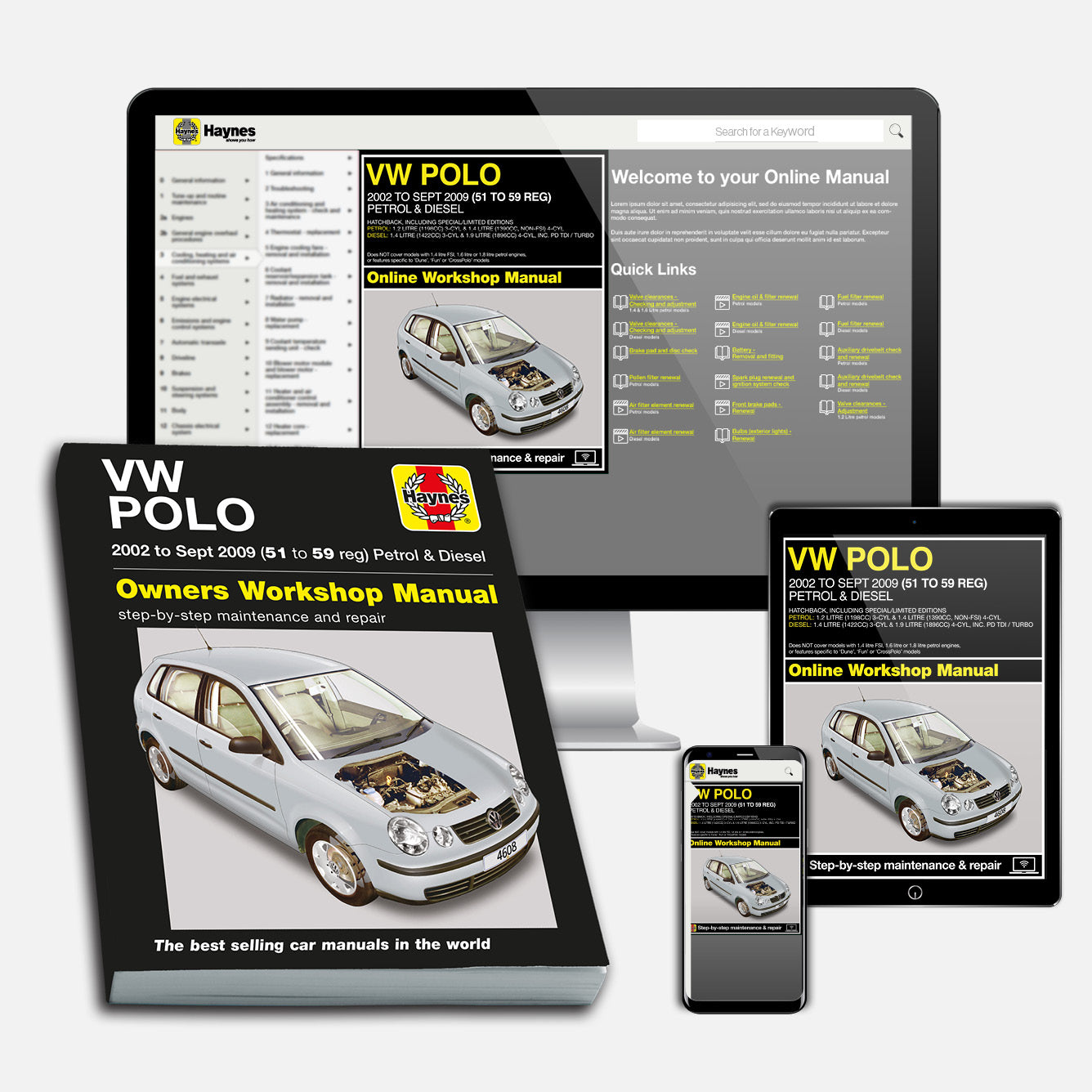 Volkswagen Polo Petrol & Diesel (2002-Sept 2009) Haynes Repair