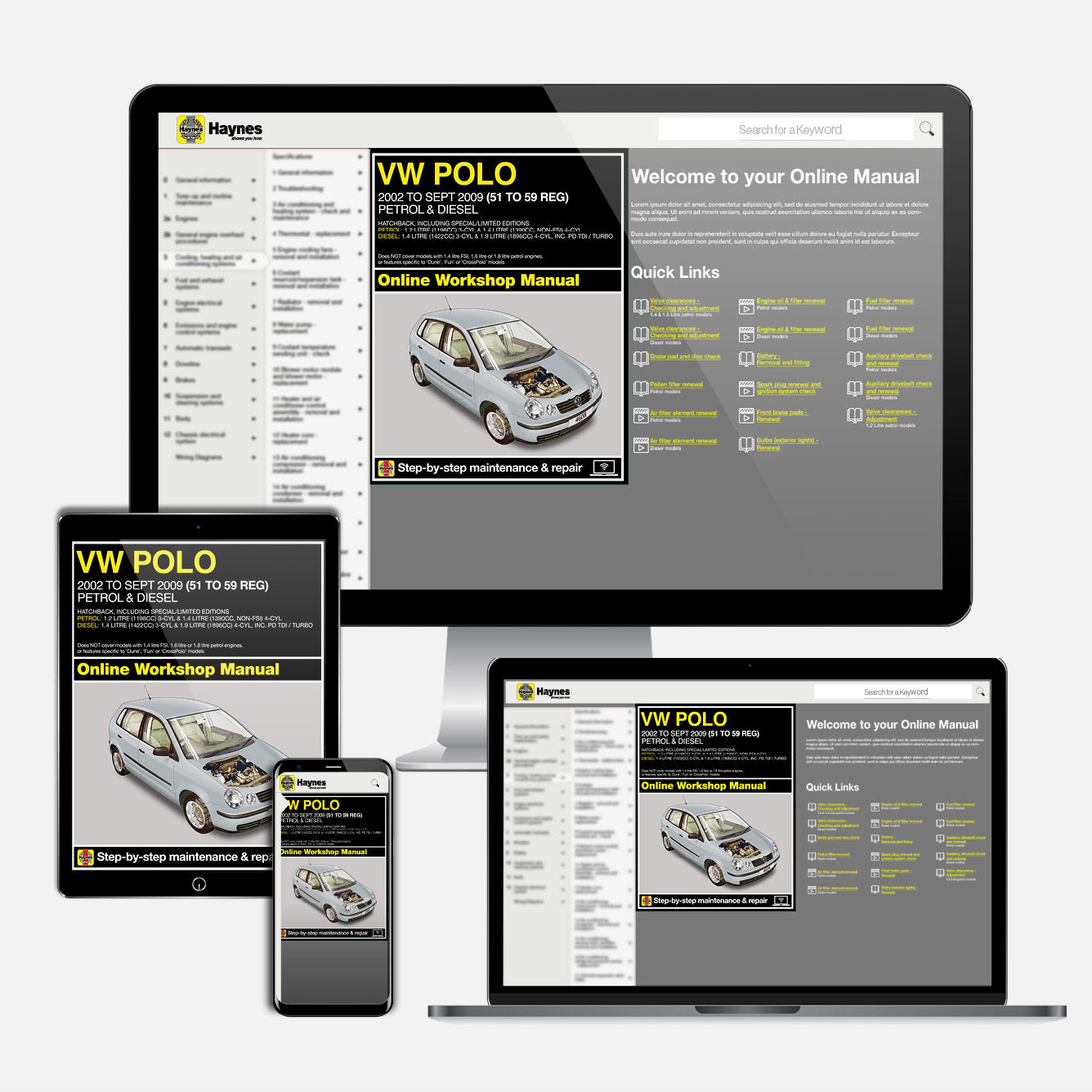 Volkswagen Polo Petrol & Diesel (2002-Sept 2009) Haynes Repair Manual