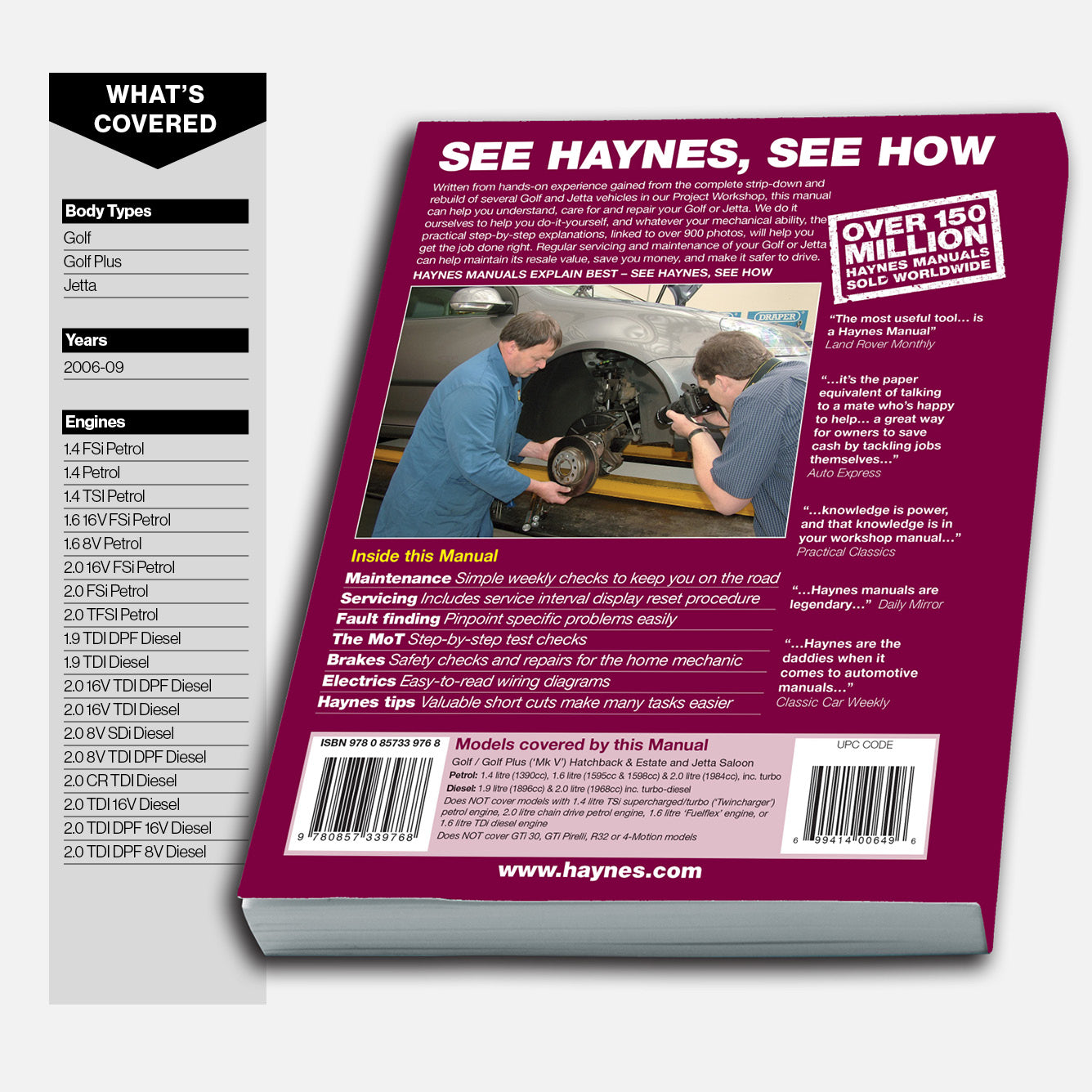 Haynes manual book with text and images on a white background