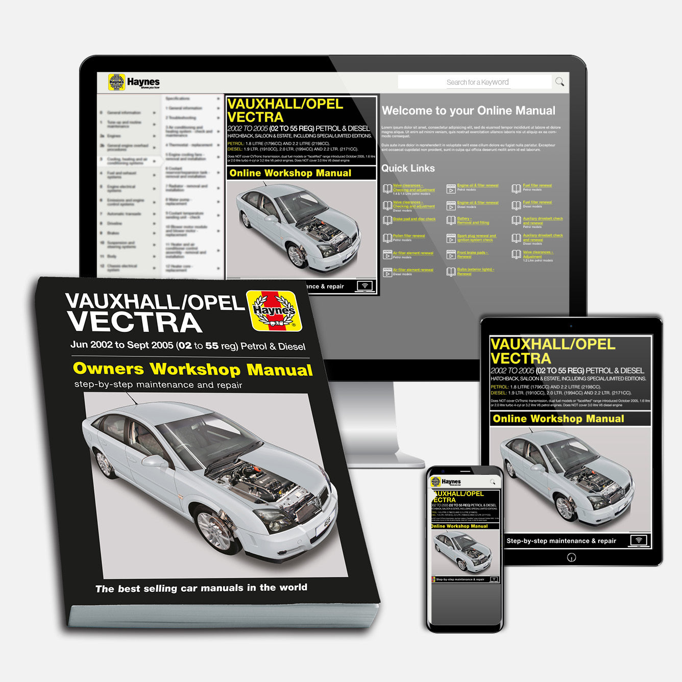 Vauxhall/Opel Vectra Petrol & Diesel (June 2002-Sept 2005) Haynes Repair Manual
