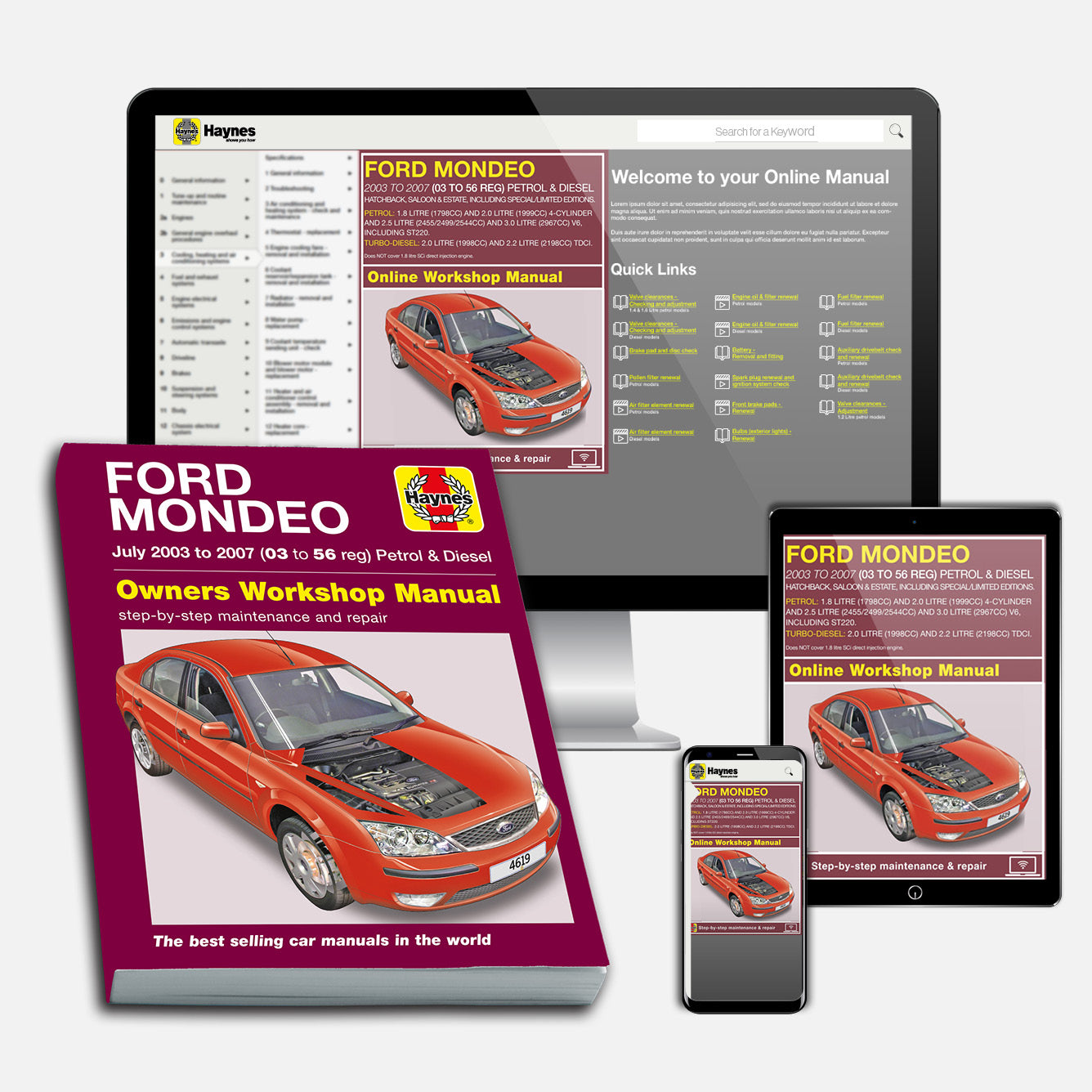 Ford Mondeo Petrol & Diesel (July 2003-2007) Haynes Repair Manual