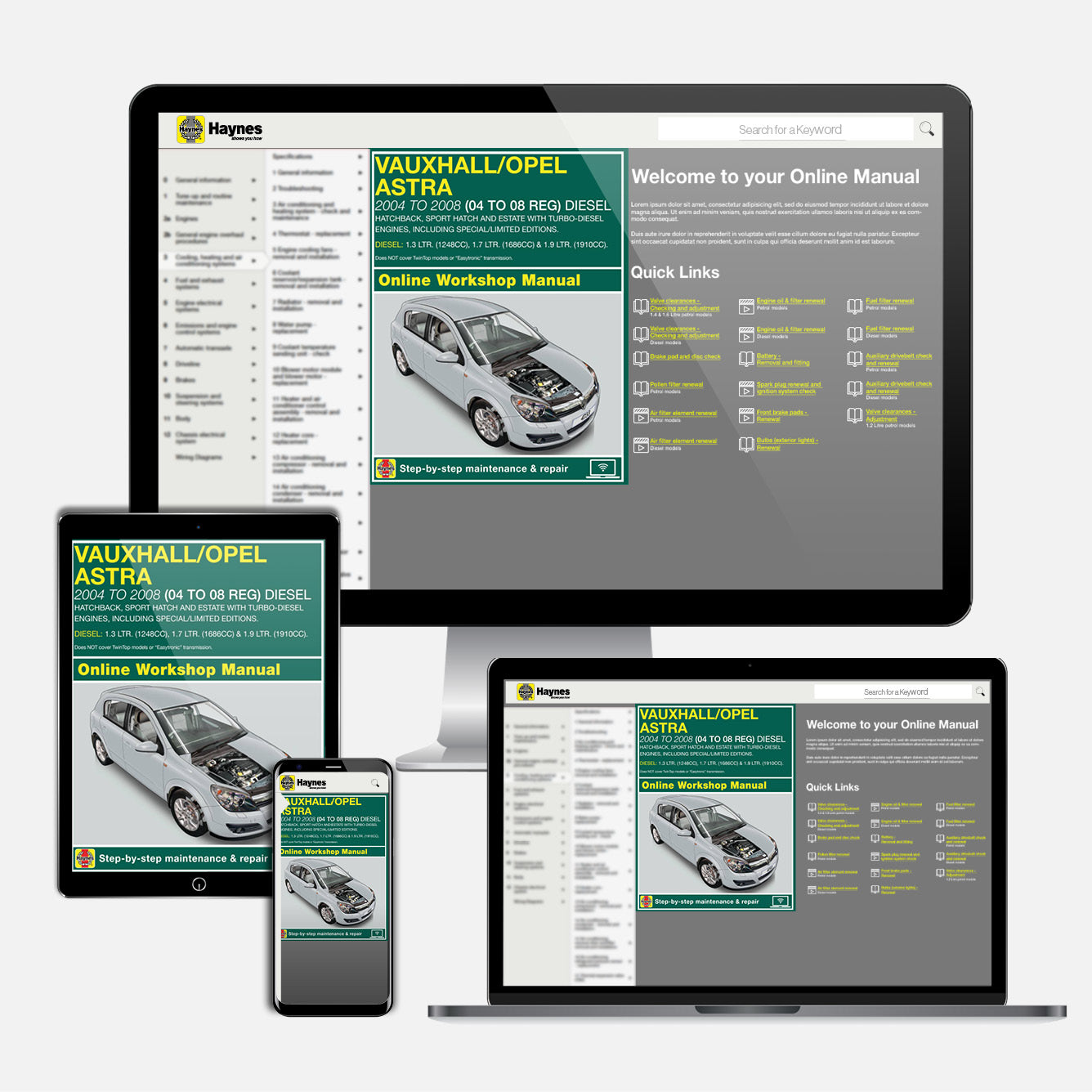 Vauxhall/Opel Astra Diesel (May 2004-2008) Haynes Repair Manual